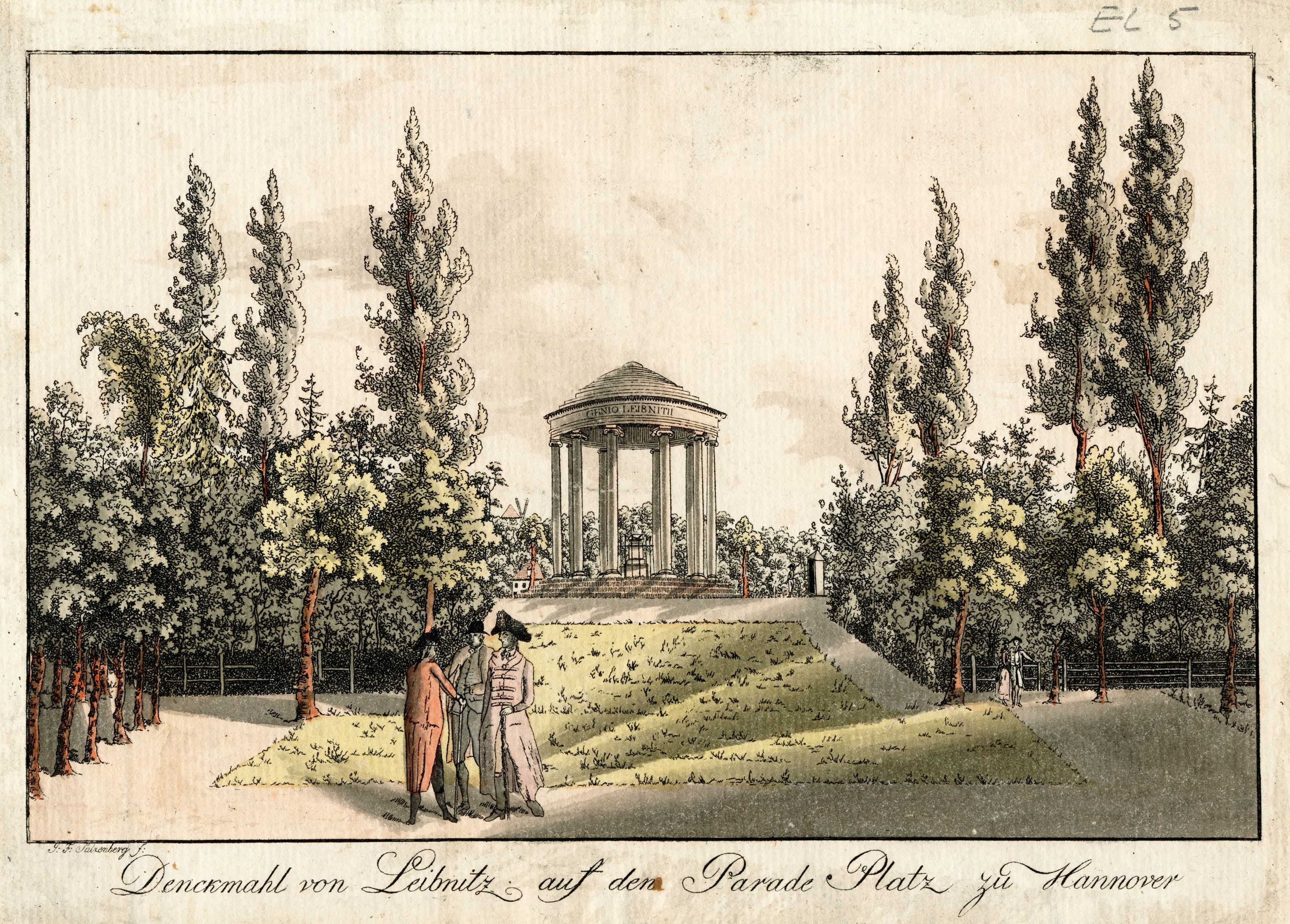 Das Leibniz-Denkmal ist ein klassizistischer Monopteros, der zu Ehren von Gottfried Wilhelm Leibniz zwischen 1787 und 1790 erbaut wurde. Ursprünglich stand der von Johann Daniel Ramberg entworfene Pavillon auf dem Parade Platz, dem heutigen Waterlooplatz. Das Denkmal ist das erste Bauwerk in Deutschland, das einem Nichtadeligen gewidmet wurde.